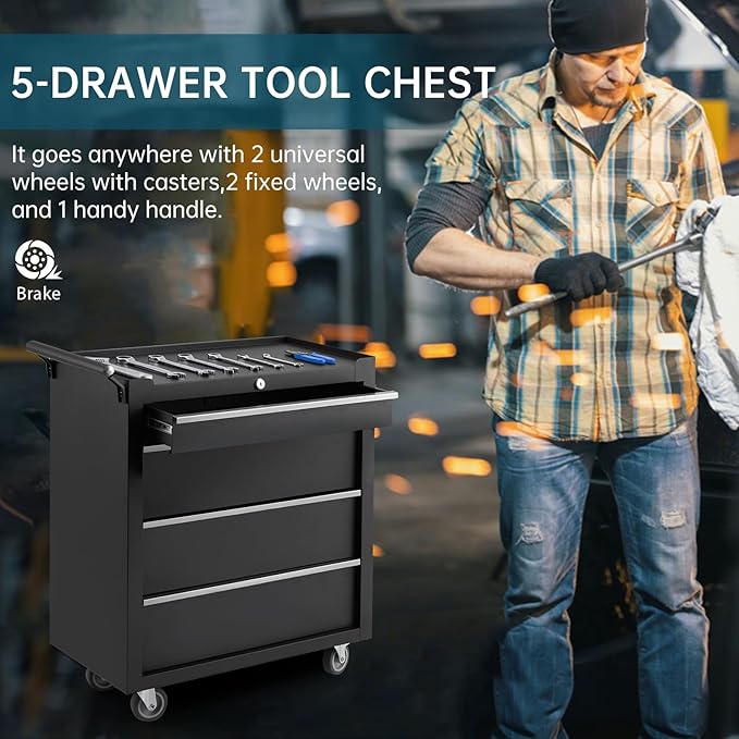 Heavy-Duty 4-Drawer Rolling Tool Chest - Image 8