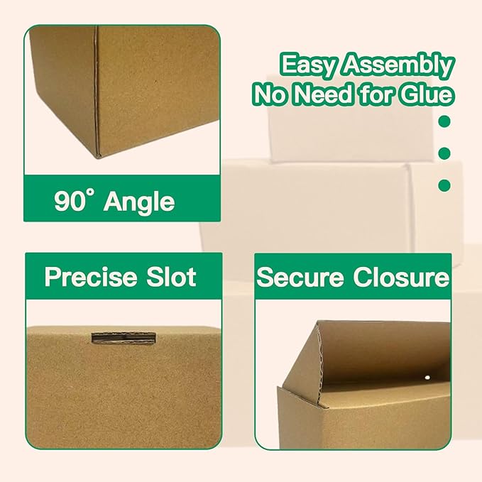 Rong Yang Tong 6x4x3 inch Small Shipping Boxes Pack of 30 - Image 2