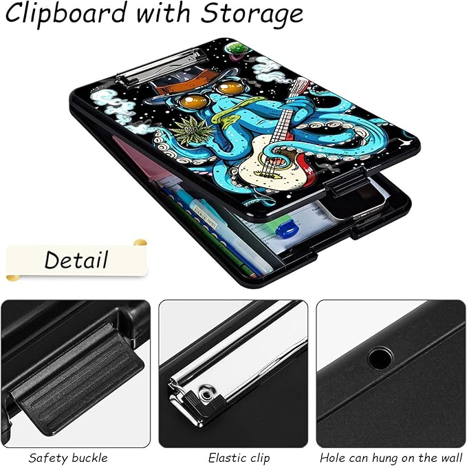 Clipboard with Storage, High Capacity Plastic Storage Clipboard with Pen Holder - Image 3
