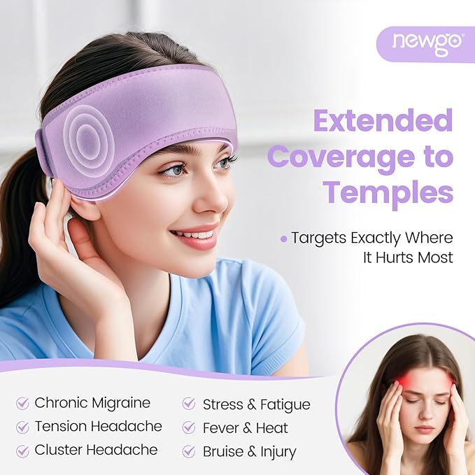NEWGO Headache Ice Pack Head Wrap - Image 2