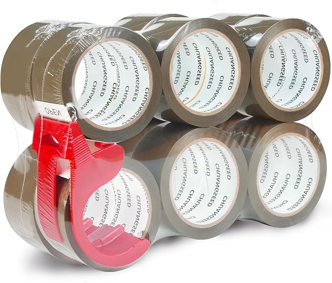 12-Pack Brown Packing Tape by CHUANGSEED