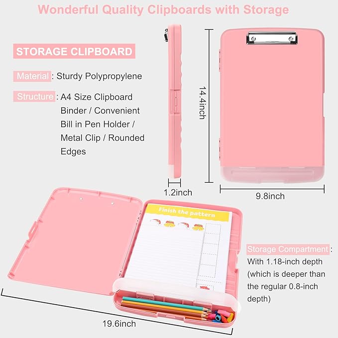 SFLHHDM Clipboard with Pen Holder, Legal Size Nursing Clipboards with Storage - Image 3