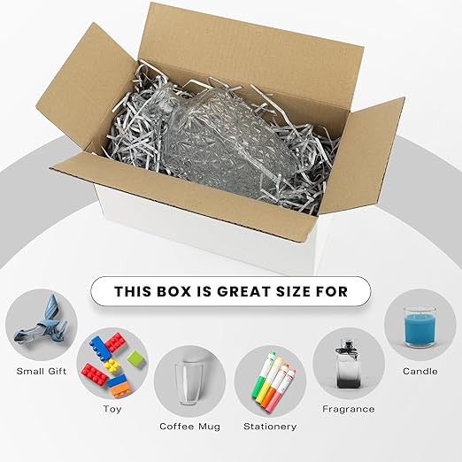 Golden State Art 11x6x6 Inches White Shipping Boxes 28 Pack, Corrugated - Image 3