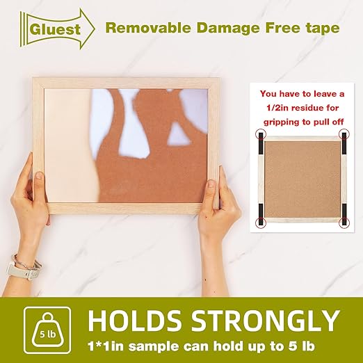 Double Sided Tape Heavy Duty, 1IN x 16.5FT Removable Mounting Tape, No Damage - Image 4