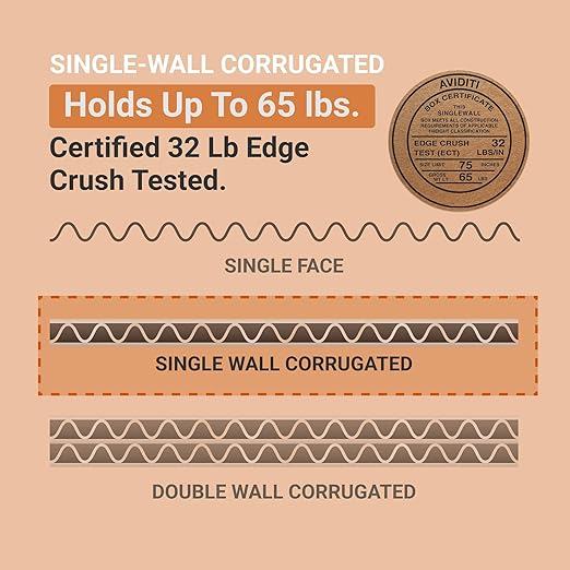 Aviditi 13 x 13 x 13 Corrugated Cardboard Boxes, Medium 13"L x 13"W x 13"H - Image 4
