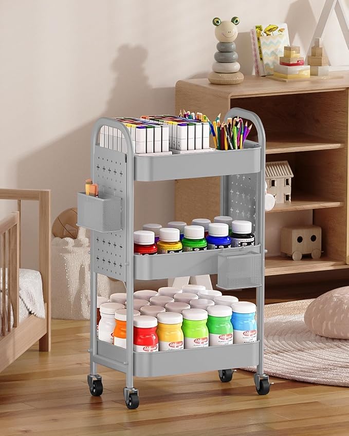 ALVOROG 3 Tier Rolling Cart - Image 8
