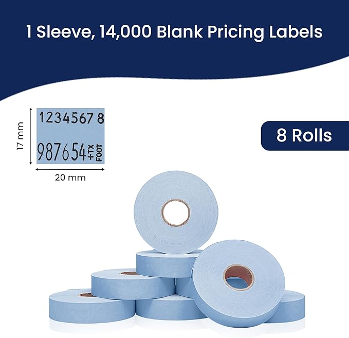 Perco Blue Pricing Labels for Monarch 1136 Price Gun - Image 3