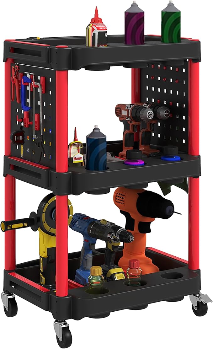 HOMCOM 3-Tier Rolling Tool Cart by HOMCOM