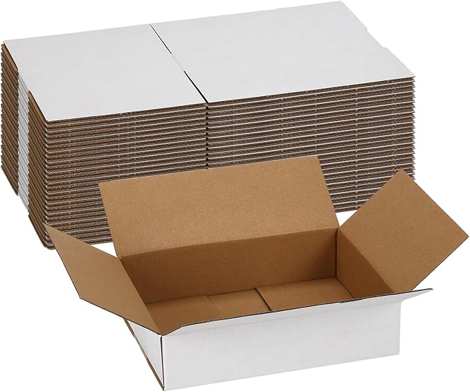 25 Pack Shipping Boxes 8x6x2 Inches, Small Business, Literature Mailer by SPEPLA