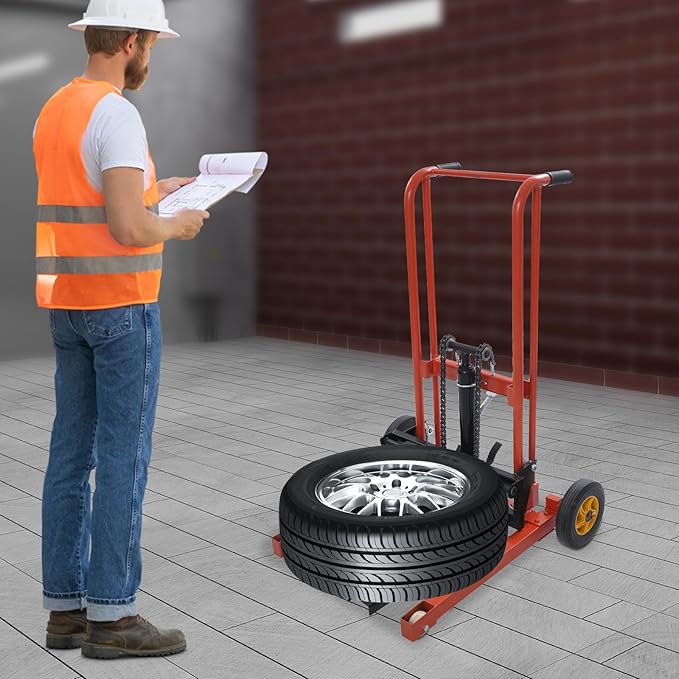 Hydraulic Material Lift 450 lbs Capacity, 36 Inch Lift Height Manual Stacker - Image 7