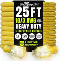 25ft Outdoor/Indoor Extension Cord 10/3 Gauge Ultra Heavy Duty 3 Prong SJTW by LifeSupplyUSA