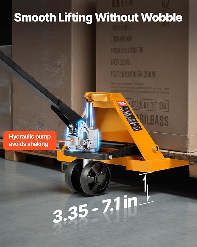 VEVOR Pallet Jack, 5500 lbs Load Capacity, Manual Pallet Truck - Image 3