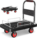 Platform Truck Cart with 3 Fence, 1100lbs Capacity Heavy-Duty Foldable Push by ChincoStar