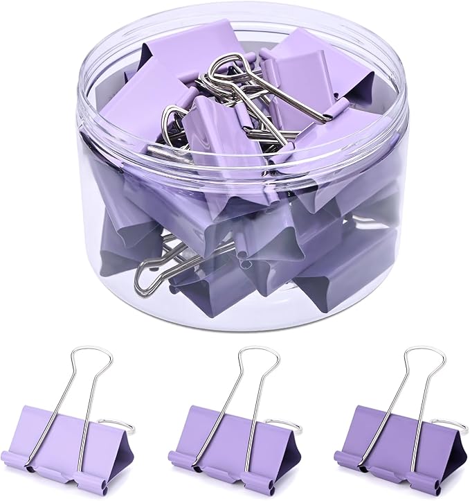 Temiary Aesthetic Binder Clips, Binding Paperwork Clamps by Temiary