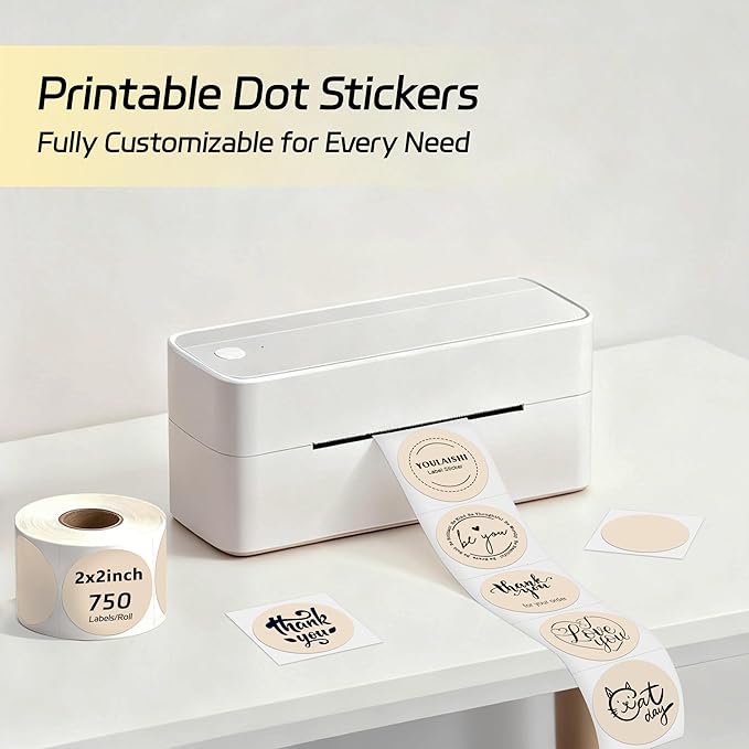 2 inch Dot Stickers Labels Circle Garage Sale Sticker 750Pcs Round Thermal - Image 2
