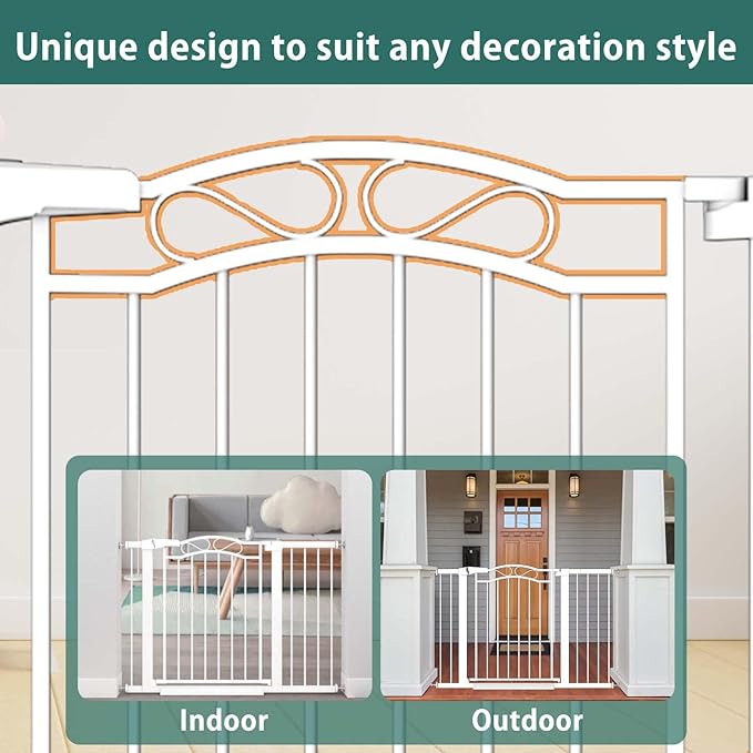 Fairy Baby 59.8"-62.6" Extra Wide Press Mounted Baby Gate Indoor - Image 8