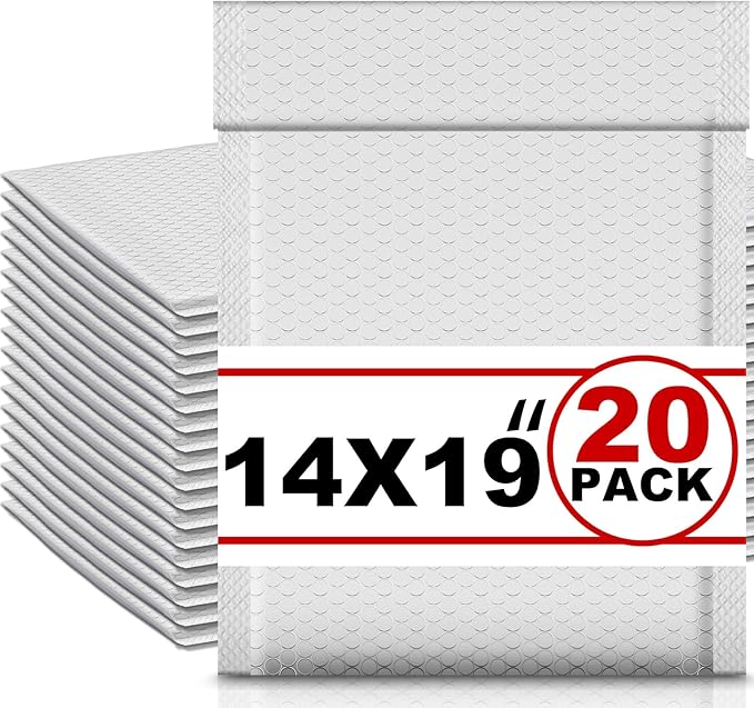 Ireer 20 Pack Extra Large 14 x 19" Bubble Mailers Poly Padded Envelopes by Ireer