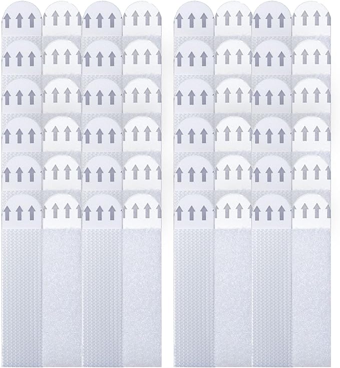 24 Pairs Picture Hanging Strips Heavy Duty, Picture Hangers Without Nails by MMYQXI
