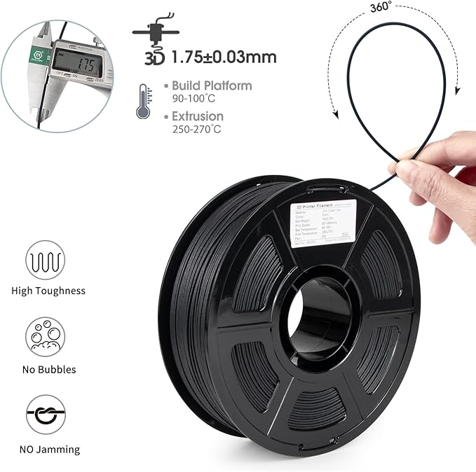 iSANMATE ASA-GF 3D Printer Filament, 15% Glass Fiber Reinforced, Superior - Image 2