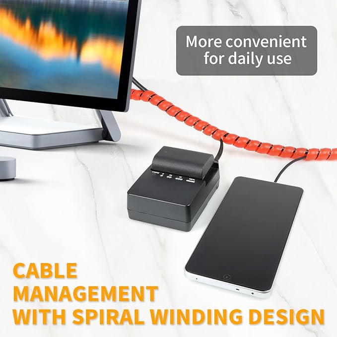 Spiral Cable Wrap, 33ft Wire Protection Sleeve Cover Cable Organizer Pipe - Image 6
