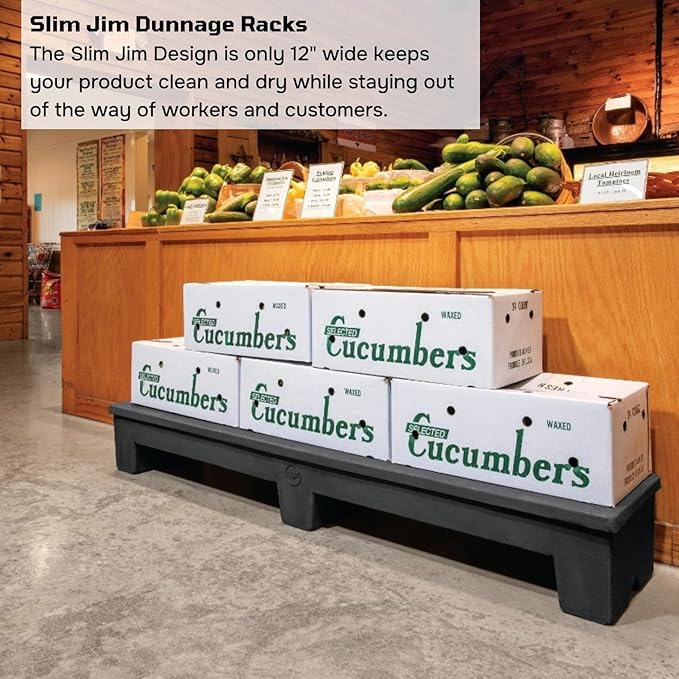 Slim Jim DUN5016 Narrow Heavy-Duty Plastic Poly Dunnage Rack - Image 4