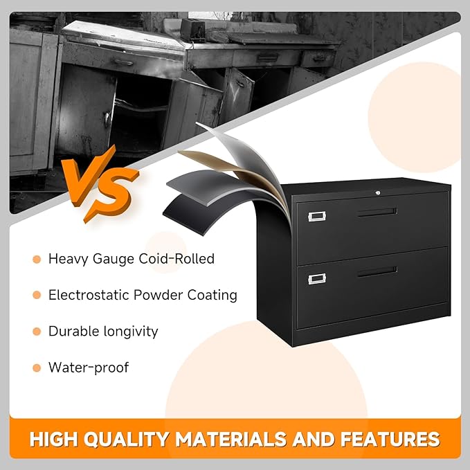 Lateral File Cabinet, Metal Filing Cabinet - Image 8