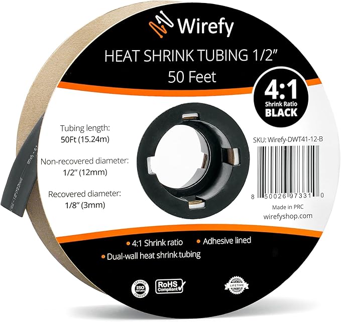 Wirefy 1/2" Heat Shrink Tubing by Wirefy
