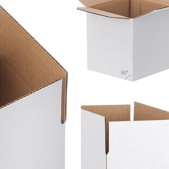 FARRAY Shipping Boxes 4x4x4 inches, 50 Pack Sturdy Kraft Corrugated Small - Image 4
