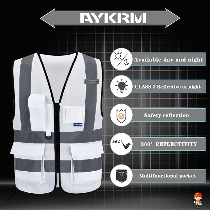 A-SAFETY High Visibility Reflective Safety Vest Customize Logo - Image 4
