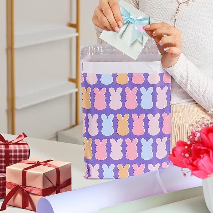 Metronic Poly Mailers 10x13 Inch 100pc, Easter Rabbit Bags - Image 8