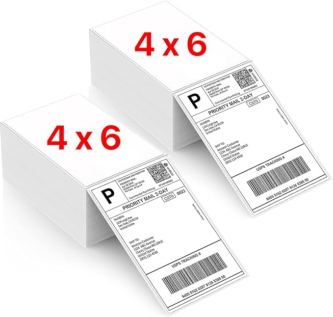 Fanfold x Thermal Stack Direct White Strong Adhesive Perforated Postage by Pokanic%C2%AE