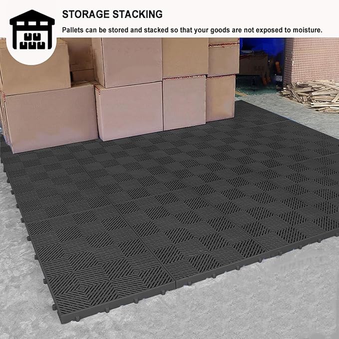 Plastic Pallet, Safety Storage Nestable Shipping Grid Pads - Image 3