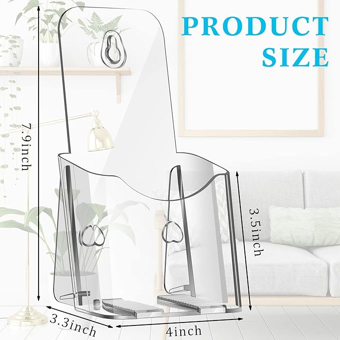 Yookeer 20 Pieces Brochure Holder Stand Acrylic Pamphlet Holder 4x7.9 Inches - Image 2