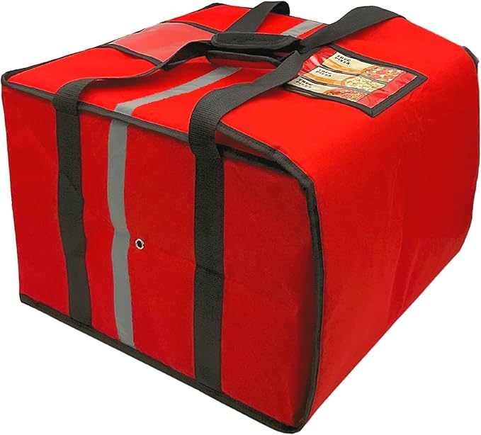 FSE Insulated Pizza Food Delivery Bag Carrier, 18 Inch x 18 Inch x 13 Inch by FoodServiceEssentials