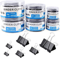 208 PCS Binder Clips Assorted Sizes, Metal Large Binder Clips Bulk, 6 Size by Leseyaton