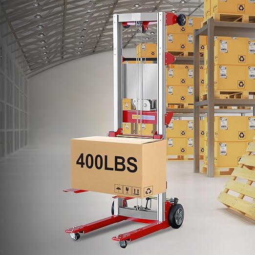 122" Material Lift Winch Stacker, 400 lbs Capacity Manual Material Lifts - Image 9