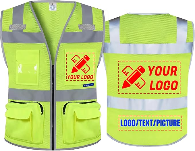 BeautyWill Custom Logo Safety Vest Class2 High Visibility Reflective Vest by BeautyWill