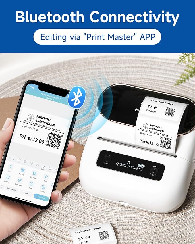 Phomemo M220 Label Maker, New Flagship 3.14 Inch Bluetooth Portable Thermal - Image 3