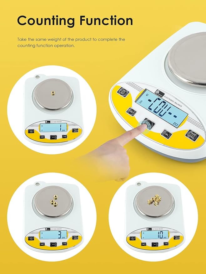 CGOLDENWALL Precision Lab Scale 1000gX0.01g Analytical Electronic Balance - Image 5