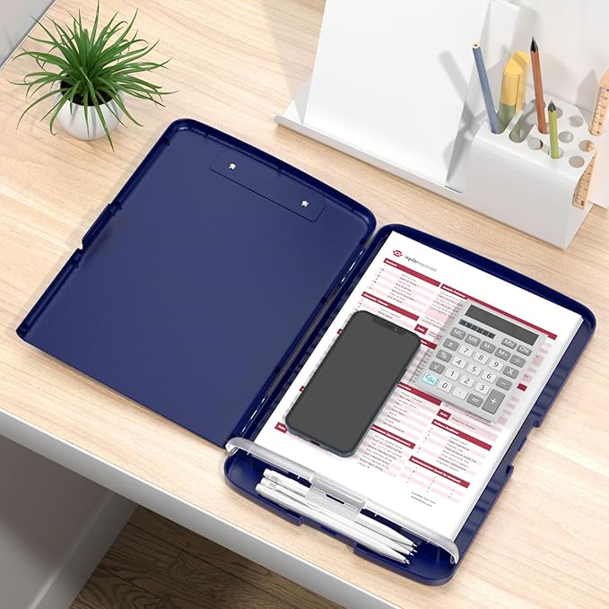 Rimilak Plastic Clipboard with Storage, 8.5 x 11 High Capacity Folio Nursing - Image 7