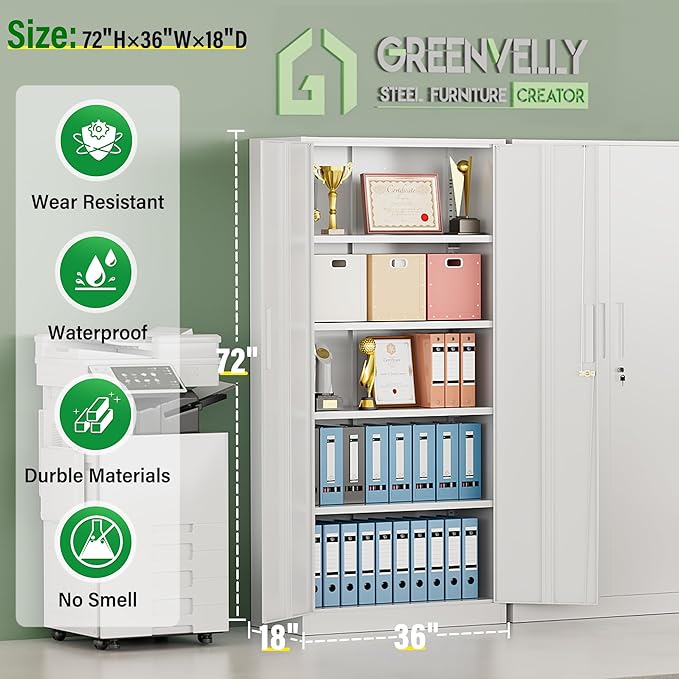 Greenvelly Metal Storage Cabinet - Image 2