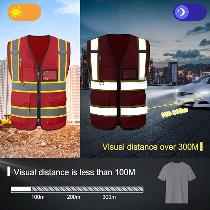 Custom Safety Vest High Visibility Customize Class 2 - Image 4