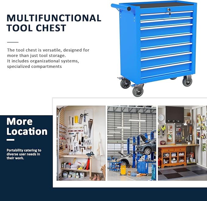 7-Drawer Metal Rolling Tool Chest - Image 5
