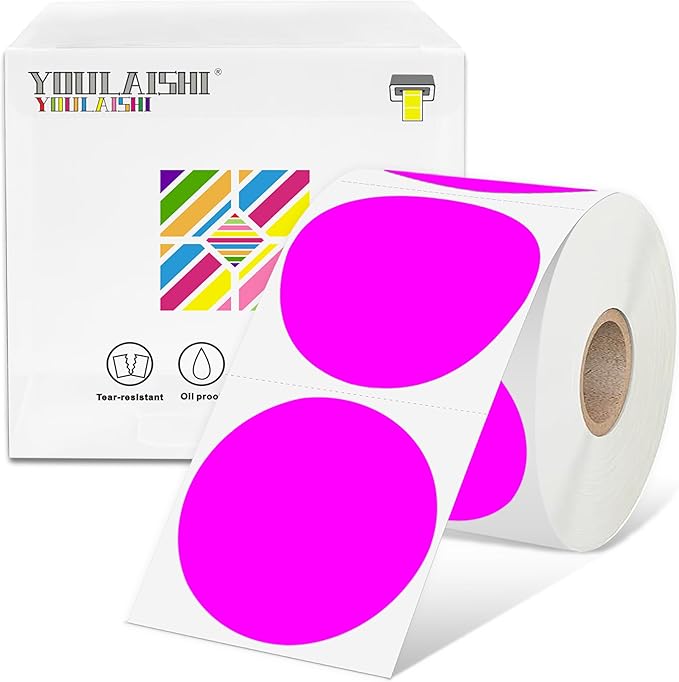 2 inch Dot Stickers Labels Circle Garage Sale Sticker 750Pcs Round Thermal by YOULAISHI