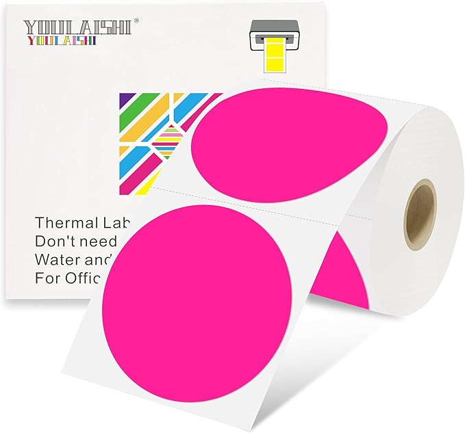 3 X 3 Inch Color Coding Dot Labels Circle Thermal Printable Waterproof 500 Pcs by YOULAISHI