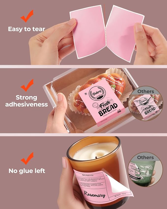 MUNBYN 3x2 Inch Pink Thermal Labels, Thermal Sticker Labels - Image 4
