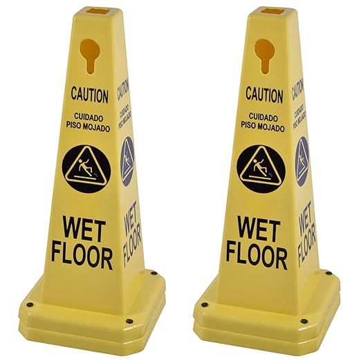 OrangeStar 4-Pack Wet Floor Caution Cones by OrangeStar