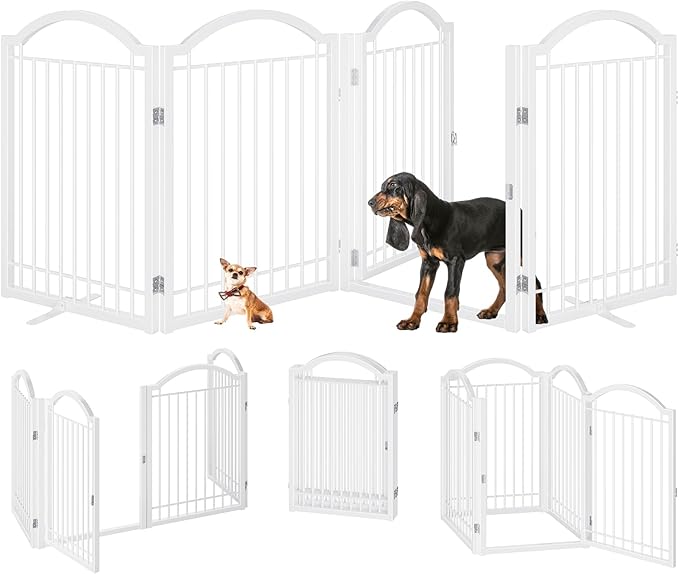 BHG Metal No-Assembly Freestanding Dog Gate - Image 3