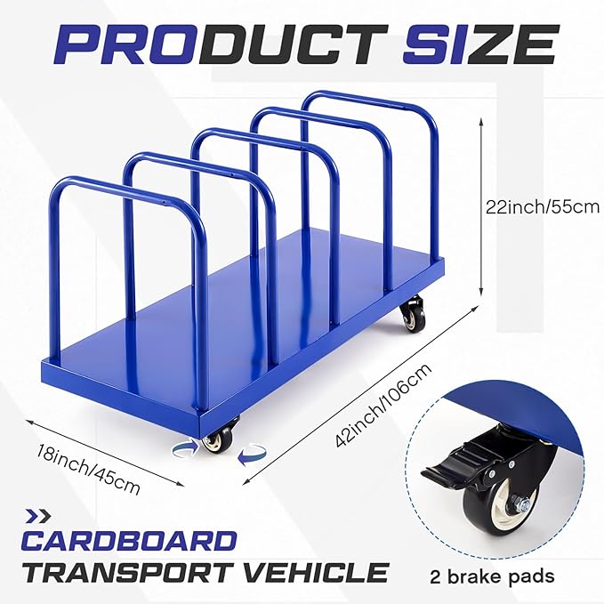 Metal Carton Cart Stand Carton Stand Rack Portable Floor-Standing Storage Cart - Image 3