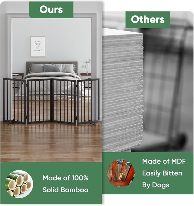Dog Gates for Doorways, Tall Dog Gate Indoor, Foldable Pet Gates for Doorways - Image 5